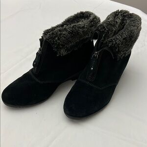 Sporto Black Faux Fur Winter Boots